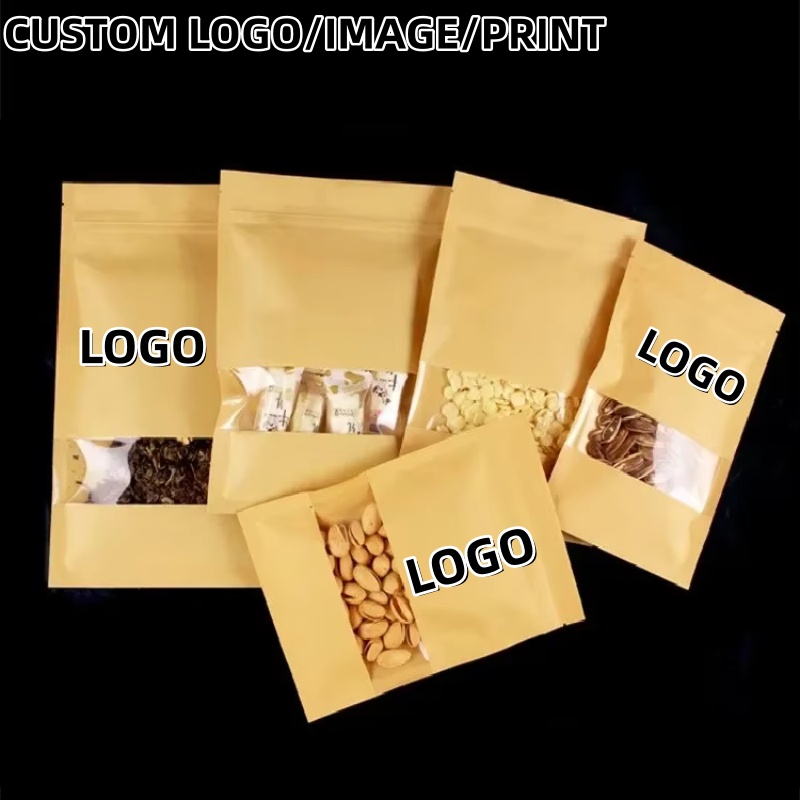 Logo Food Snack - Sachets refermables en papier kraft à