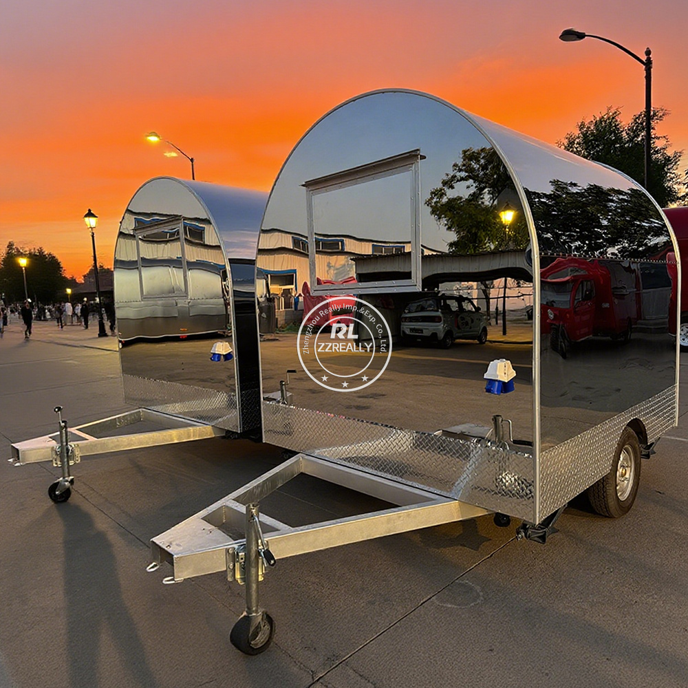 Food Snacks Business - Chariot de nourriture Mobile en acier