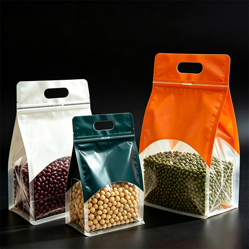 Logo Food Snack - 50 sacs transparents refermables, sacs refermables