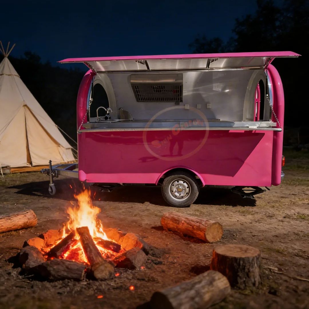 Food Snacks Business - Remorque alimentaire Mobile en fibre de