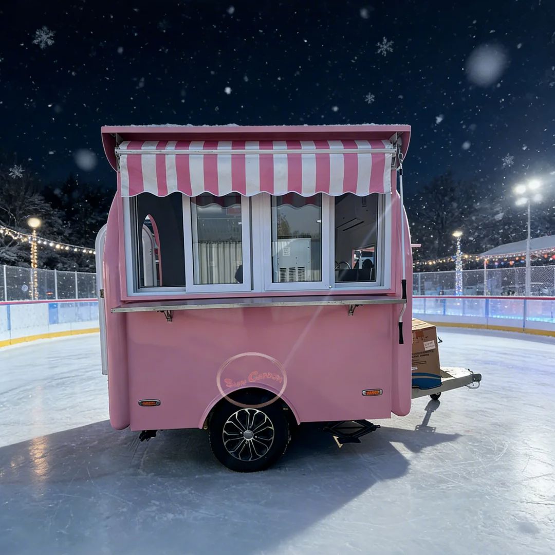 Food Snacks Business - Camion de nourriture de rue rose