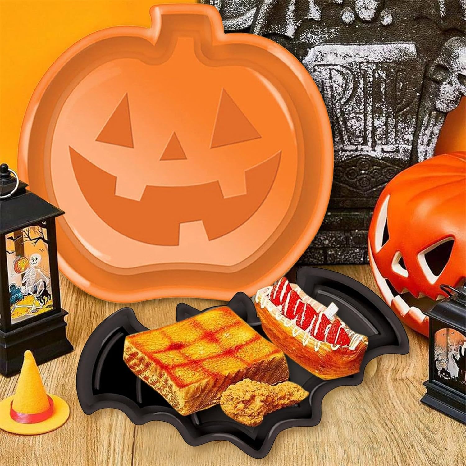 Ensemble d'assiettes réutilisa - Food Halloween Snacks avis et prix